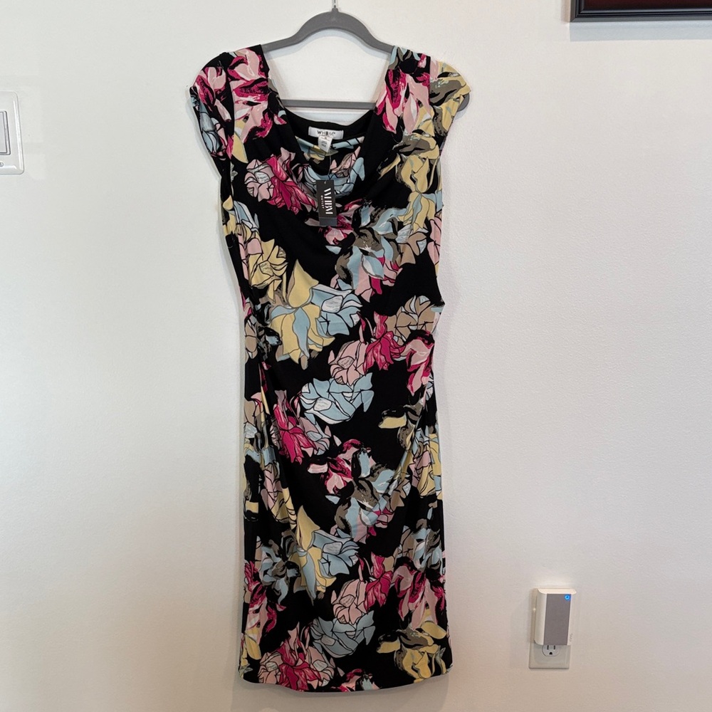 White House Black Market Multicolor Floral Midi Dress